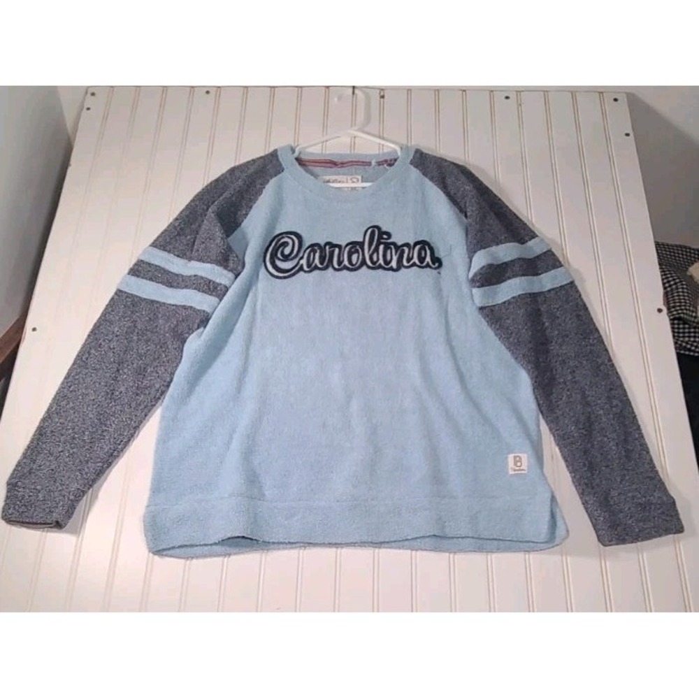 Pressbox Comfy Terry Carolina Sweatshirt UNC Tarheels Collegiate Raglan XL